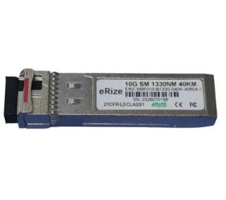 eRize ERZ-SMF010-B1330-040K-4085A-I - Módulo SFP Industrial 10G SFP+ BiDi, Monomodo (SM), Conector LC, 40KM, RX 1270 nm TX