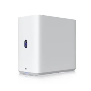 Ubiquiti UNAS-4-W Almacenamiento en red blanco con (4) bahías para discos duros de 2.5/3.5 pulgadas, (2) ranuras para SSD M.2