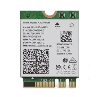 Alfa Network Intel AX210.NGWG, M.2 interface Tarjeta de red inalámbrica interna Wi-Fi 6E y Bluetooth 5.2 para ordenadores