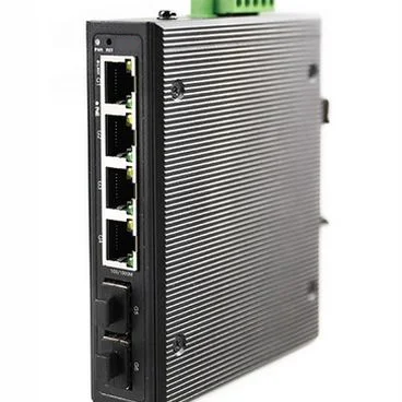 eRize ERZ-IS01G20402R-4075AP - Switch Industrial Gestionable, Layer 2, 6 Puertos (4x Gbps PoE + 2x Uplink SFP Gbps), PoE+