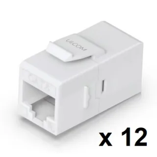 Ubiquiti UACC-KEYSTONE-COUPLER-C6 Pack de 12 conectores RJ45 Cat6 para conectar cables Ethernet fácilmente