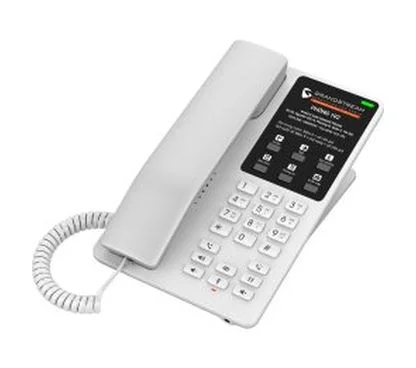 Grandstream GHP620 Teléfono SIP para hospitality blanco, sin pantalla, 2 cuentas sip/lineas altavoz HD en cada auricular (sin