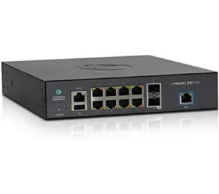 Cambium MX-EX2010xxA-E Intelligent Ethernet Switch, 8 x 1G and 2 SFP fiber ports, L2 & L3 functionality