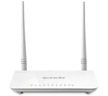 Tenda D303 Módem Router ADSL2/2+, 2T2R 11n, 2x 10/100Mbps LAN, 2x Antenas Fijas 5dBi, Annex A/L/M, TR069, PPPoE, PPPo