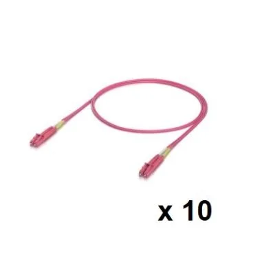 Ubiquiti UACC-OFC-M2-LULU-1M-10 Pack 10 uds cable de conexión de fibra multimodo OM4 de 1 metro para interior con conectores