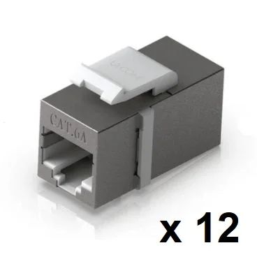 Ubiquiti UACC-KEYSTONE-COUPLER-C6A Pack de 12 conectores RJ45 Cat6A para conectar cables Ethernet fácilmente