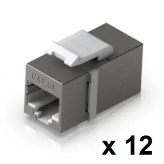 Ubiquiti UACC-KEYSTONE-COUPLER-C6A Pack de 12 conectores RJ45 Cat6A para conectar cables Ethernet fácilmente