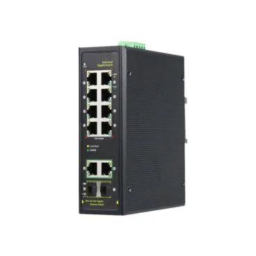 eRize ERZ-IS01G00822R-4080AP - Switch Industrial No Gestionable, 10 Puertos (8× Gbps PoE + 2x Uplink SFP Gbps), PoE+
