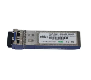 eRize ERZ-SMF010-S1310-010K-4085A-I - Módulo SFP Industrial 10G SFP+, Monomodo (SM), Conector LC, 10KM, 1310 nm, Temperatura