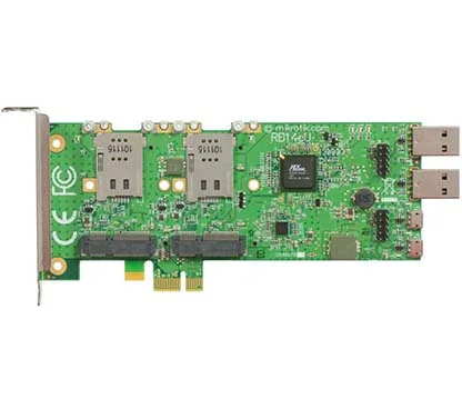 Mikrotik RB/14eU RB14eU RouterBOARD 14eU Four slot miniPCIe-PCIe adapter wih USB