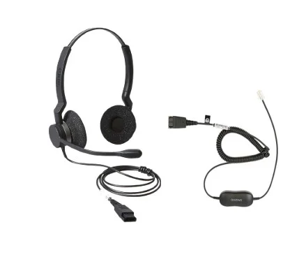 Jabra BIZ 2300 DUO + CABLE RJ9 Jabra BIZ 2300 Duo, 82 E-STD, Cancelador de ruido, Brazo Flex 36
