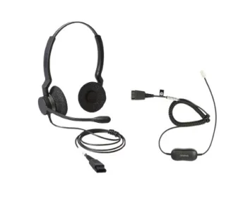Jabra BIZ 2300 DUO + CABLE RJ9 Jabra BIZ 2300 Duo, 82 E-STD, Cancelador de ruido, Brazo Flex 36