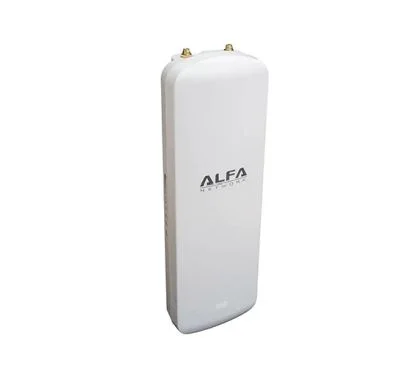 Alfa Network N5QS AP/CPE Resistente a Intemperie, 802.11an 5 Ghz, Sin Antena, 2x Conectores RP-SMA pin Macho, 2x RJ45, PoE
