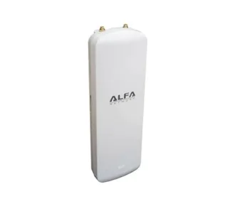 Alfa Network N5QS AP/CPE Resistente a Intemperie, 802.11an 5 Ghz, Sin Antena, 2x Conectores RP-SMA pin Macho, 2x RJ45, PoE