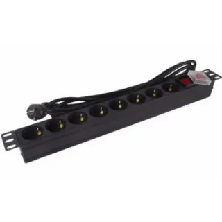 Phasak BNS 1520 Regleta 19 pulgadas con interruptor 8 tomas - Schuko