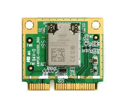 Alfa Network AWPCIE-AX200 - Tarjeta Wireless Mini PCI-E, 802.11ax WiFi 6, Bluetooth, Dos Conectores IPEX4 (MHF4)