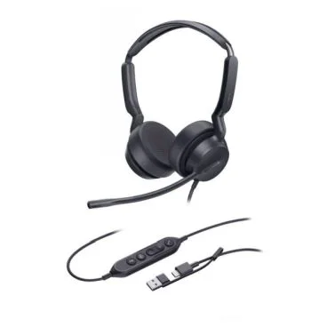 Yealink UH42 Dual UC / Teams USB-C/A Auricular biaural con cable adaptador USB-C/A Teams