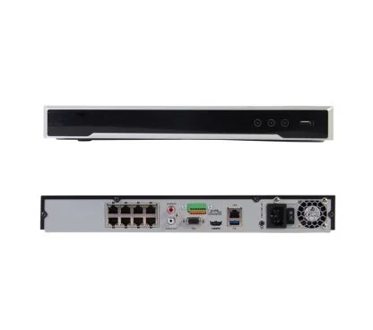 Hikvision DS-7608NI-K2/8P(D) - Grabador IP de Sobremesa, 8 Canales PoE hasta 80MP, Capacidad para 2 HDD de 6TB (no incl.)