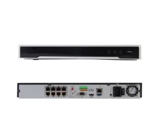 Hikvision DS-7608NI-K2/8P(D) - Grabador IP de Sobremesa, 8 Canales PoE hasta 80MP, Capacidad para 2 HDD de 6TB (no incl.)