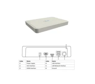 HILOOK NVR-108H-D - Grabador IP de Sobremesa, 8 Canales hasta 4MP, Capacidad para 1 HDD de 6TB (no incl.), Compresión Smart