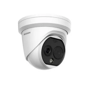 Hikvision DS-2TD1228T-2/QA(B) - Cámara IP Termica Formato Turret, Resistente a Intemperie, Resolución Óptica 25fps
