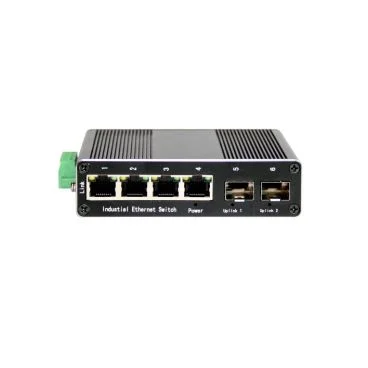 eRize ERZ-IS00F00402R-4075AP - Switch Industrial No Gestionable, 6 Puertos (4x 10/100 Mbps PoE + 2x Uplink SFP 10/100 Mbps)