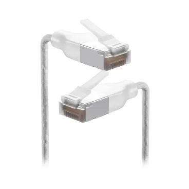 Ubiquiti UACC-CABLE-PATCH-EL-C6A-0.15M-W Cable RJ45 de 0.15M blindado con trenzado ultrafino (diámetro exterior de 3mm) y con