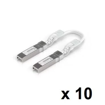 Ubiquiti UACC-Uplink-SFP28-0.15M-10 Pack 10 cables de conexión directa con optimización automática de enlace para