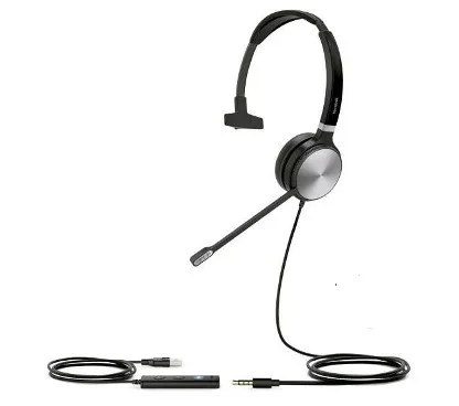 Yealink UH36 Mono UC / TEAMS Auricular monoaural jack 3,5mm y cable USB-A controlador-adaptador YHC20T