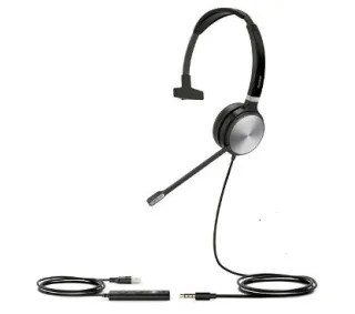 Yealink UH36 Mono UC / TEAMS Auricular monoaural jack 3,5mm y cable USB-A controlador-adaptador YHC20T
