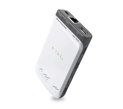 Tenda 3G300M Router Portable MiFi 3G 300Mbps, Formato Mini,1x USB de Alimentación, 1x USB 2.0, 1x 10/10Mbps LAN/WAN