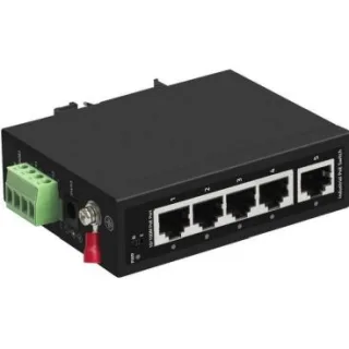 eRize ERZ-IS00F00510R-4075AP - Switch Industrial No Gestionable, 5 Puertos (4x 10/100 Mbps PoE + Uplink 10/100 Mbps), POE+