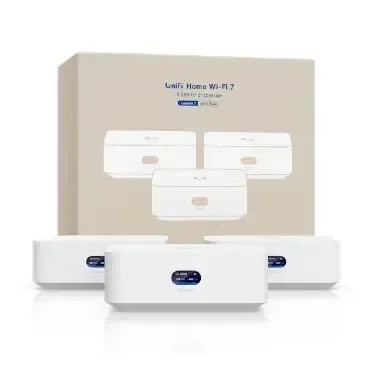 Ubiquiti UX7-3 (Pack de 3) Router UniFi Express 7 compacto de escritorio con puerto WAN de 10 GbE y WiFi 7 integrado