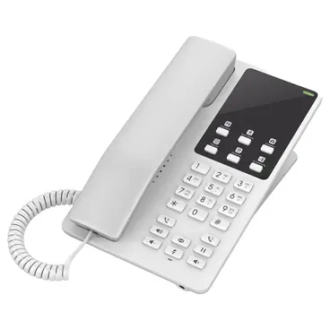 Grandstream GHP620W Teléfono SIP Wifi doble banda para hospitality blanco, sin pantalla, 2 cuentas sip/lineas altavoz HD en