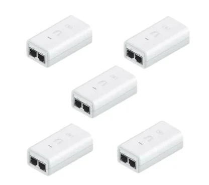 Ubiquiti POE-24-24W-5P (Pack 5x UBIQUITI POE-24-24W-G) PoE Injector, 24VDC, 24W, 5-Pack, Gigabit