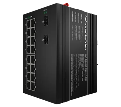 eRize ERZ-IS01G01602R-4075A - Switch Industrial No Gestionable, 18 Puertos (16 Gbe + 2x Uplink SFP Gbps), Temperatura de