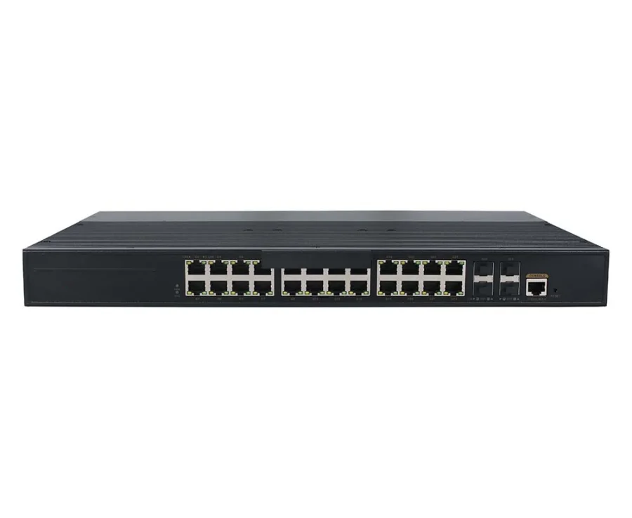 eRize ERZ-IS01G22404M-4080A - Switch Industrial Gestionable, Layer 2+, 28 Puertos (24 Gbps + 4x Uplink SFP Gbps), Temperatura
