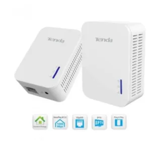 Tenda P1000x2 Producto reacondicionado 2 x AV1000 Gigabit Powerline Adapter Starter kit Plug-and-Play Design: Lower Power