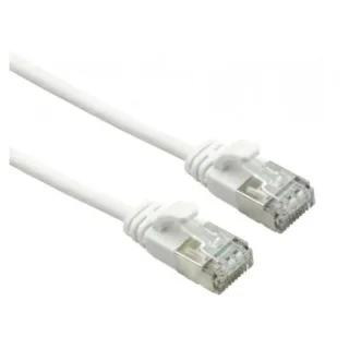 eRize - Cables de Red ERZ-EPRJ45FT07CULZ-100-WT-S Latiguillo CAT 7 U/FTP SLIM Blanco 1 metro LSZH, Cu