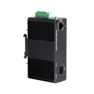 eRize ERZ-MC01G01SA - Switch Industrial No Gestionable, 2 Puertos (10/100 Mbps + SFP 10/100 Mbps), Temperatura de