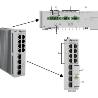 Huawei eKit Datacom S210I-8T4SX Switch de 8 puertos BASE-T 10/100/1000, 2 puertos SFP GE, 2 puertos SFP+ 10GE, montaje en
