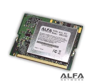 Alfa Network AWPCI085 - Tarjeta Mini PCI Wireless 5 Ghz, 802.11g 54 Mbps, Atheros AR5006x, Conector UFL