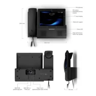 Ubiquiti UTP-G3-Touch-Wall Smartphone de nueva generación para montaje en pared para UniFi Talk, con pantalla táctil de 7" e