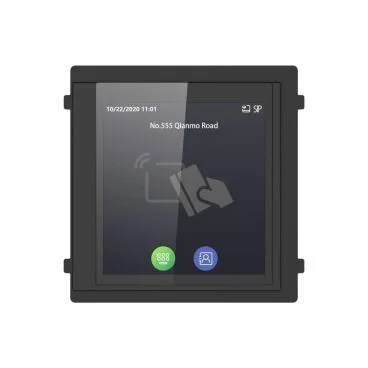 Hikvision - Control de accesos DS-KD-TDM(O-STD) Touch Display Module with Mifare Card Reader