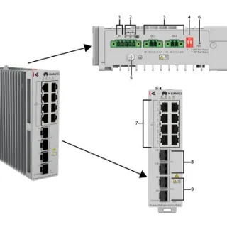 Huawei eKit Datacom S210I-8P4SX Switch de 8 puertos 10/100/1000BASE-T, 2 puertos SFP GE, 2 puertos SFP+ 10GE, PoE+, montaje
