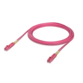 Ubiquiti UACC-OFC-M2-LULU-5M Cable de conexión de fibra multimodo OM4 de 5 metros para interior con conectores dúplex LC UPC.