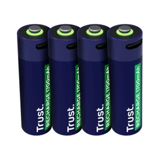 Trust Pack de 4 Pilas Recargables 1700 mAh AA