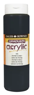 Daler Rowney Graduate Pintura Acrilica - Botella de Plastico - 500ml - Color Gris de Payne