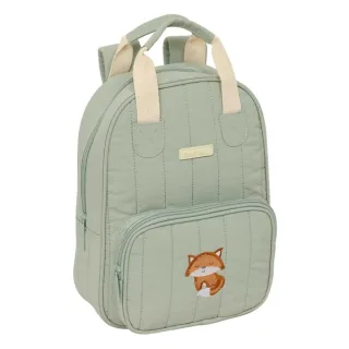 Safta Zorrito Mochila Infantil - Bolsillo Frontal - Tarjeta ID - Hombreras Acolchadas - Asa Forrada - 4.5L - 200x80x280mm - Color Verde