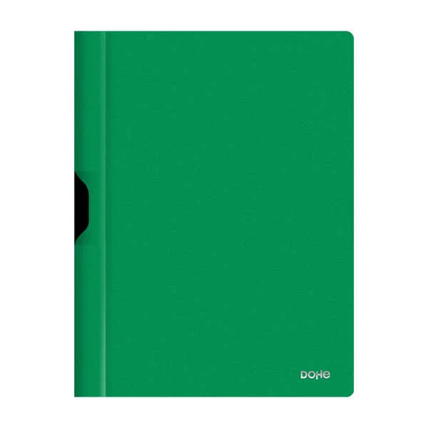 Dohe Dossier con Clip Metalico - Tamaño A4 - Fabricado en Polipropileno Opaco de 350 Micras - Color Verde · Pack de 8 uds.